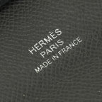 Hermes Bastia Wallet Coin Purse Madame Gray Silver Vo Grimisty Graphite — view 7