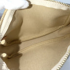 Louis Vuitton Handbag Mini Pochette Pouch Damier Azur Canvas White Gold — view 4