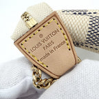 Louis Vuitton Handbag Mini Pochette Pouch Damier Azur Canvas White Gold — view 5
