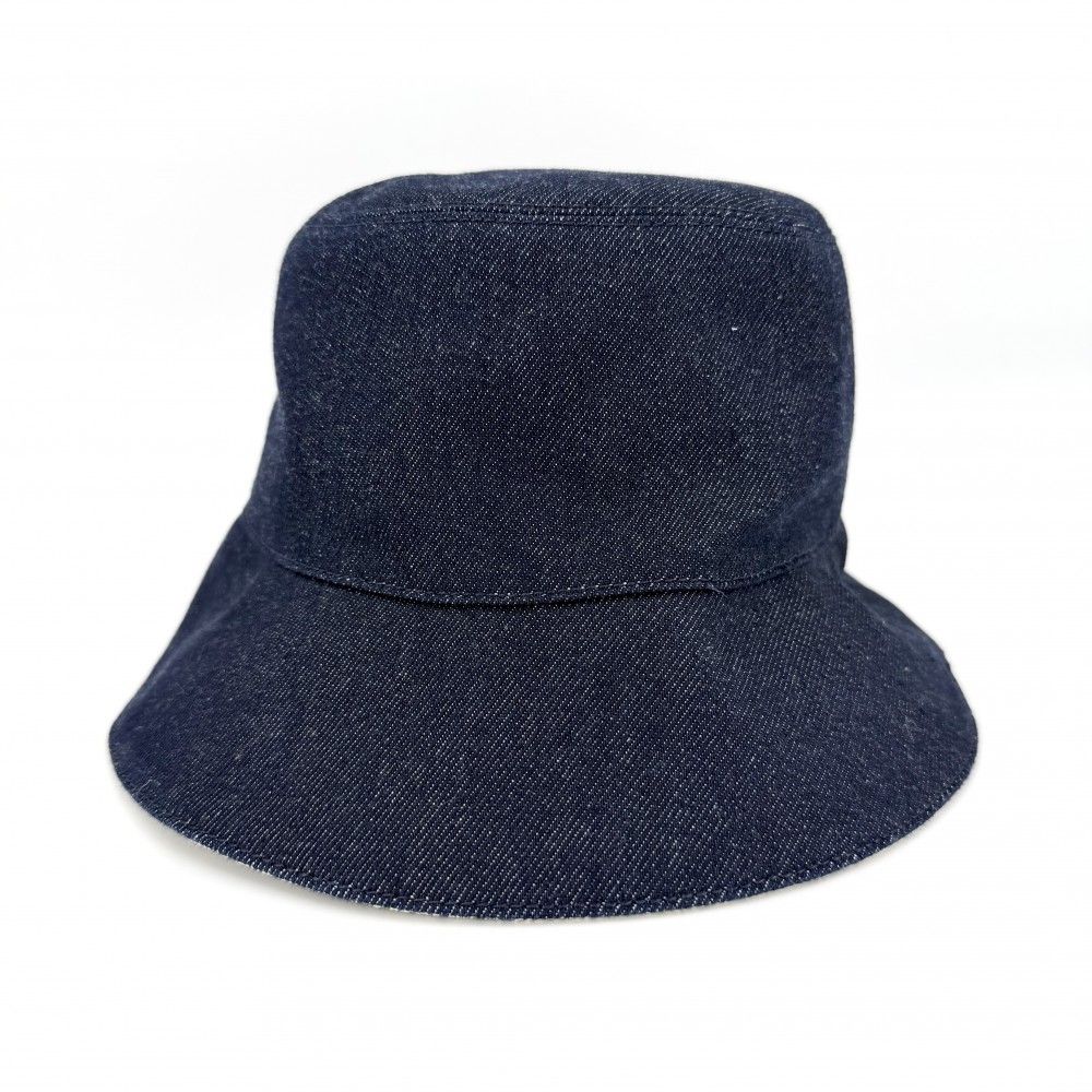 Gucci Hat Denim Bucket Hat M GG Supreme Cotton Navy — view 3