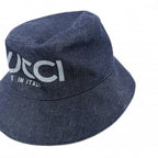 Gucci Hat Denim Bucket Hat M GG Supreme Cotton Navy — view 6