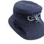 Gucci Hat Denim Bucket Hat M GG Supreme Cotton Navy — view 7