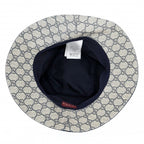 Gucci Hat Denim Bucket Hat M GG Supreme Cotton Navy — view 4