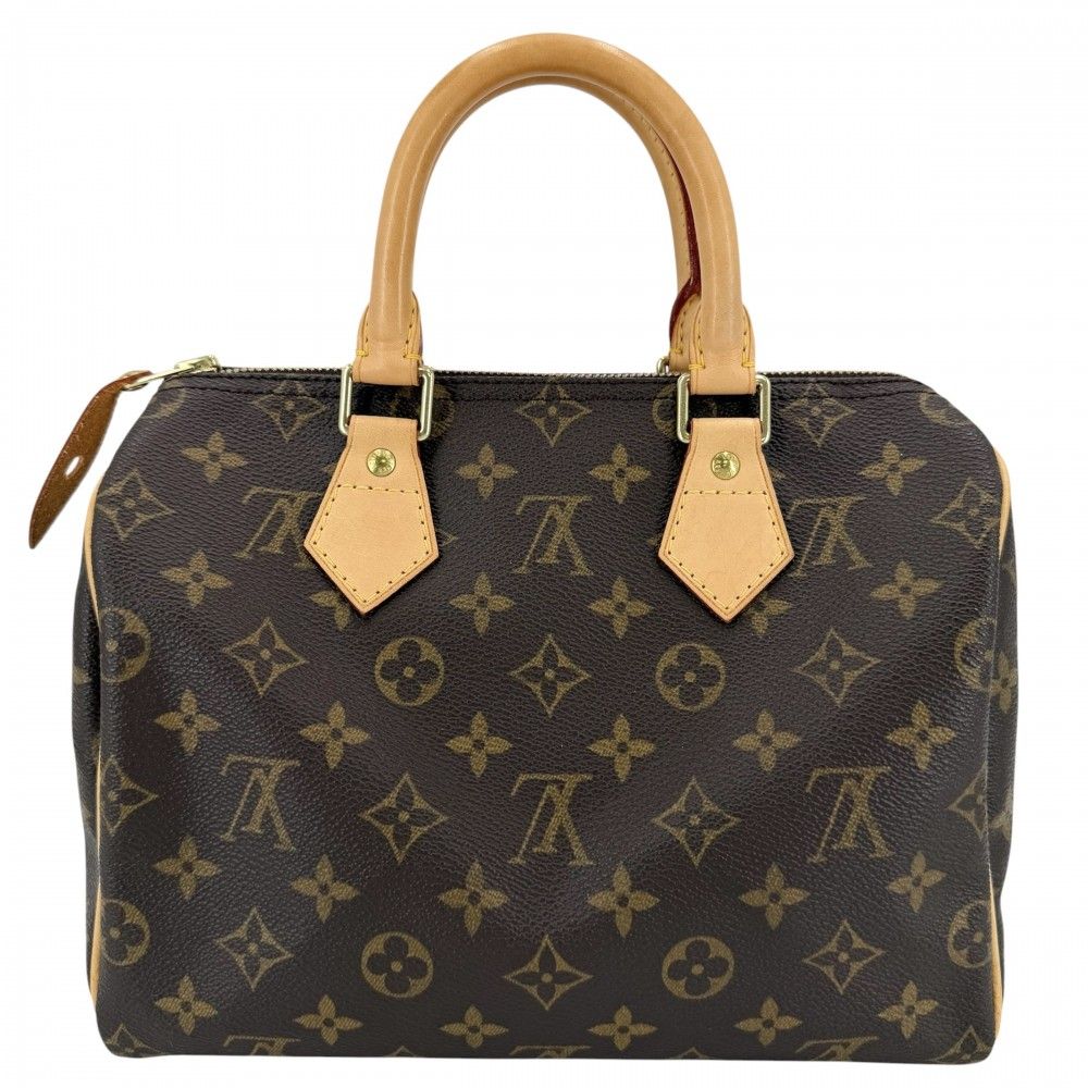 Louis Vuitton Monogram Speedy 25 Mini Boston Bag Brown Gold — view 2