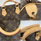 Louis Vuitton Monogram Speedy 25 Mini Boston Bag Brown Gold — view 6