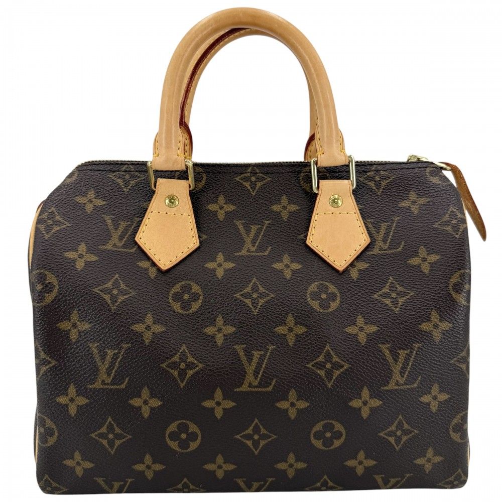 Louis Vuitton Monogram Speedy 25 Mini Boston Bag Brown Gold
