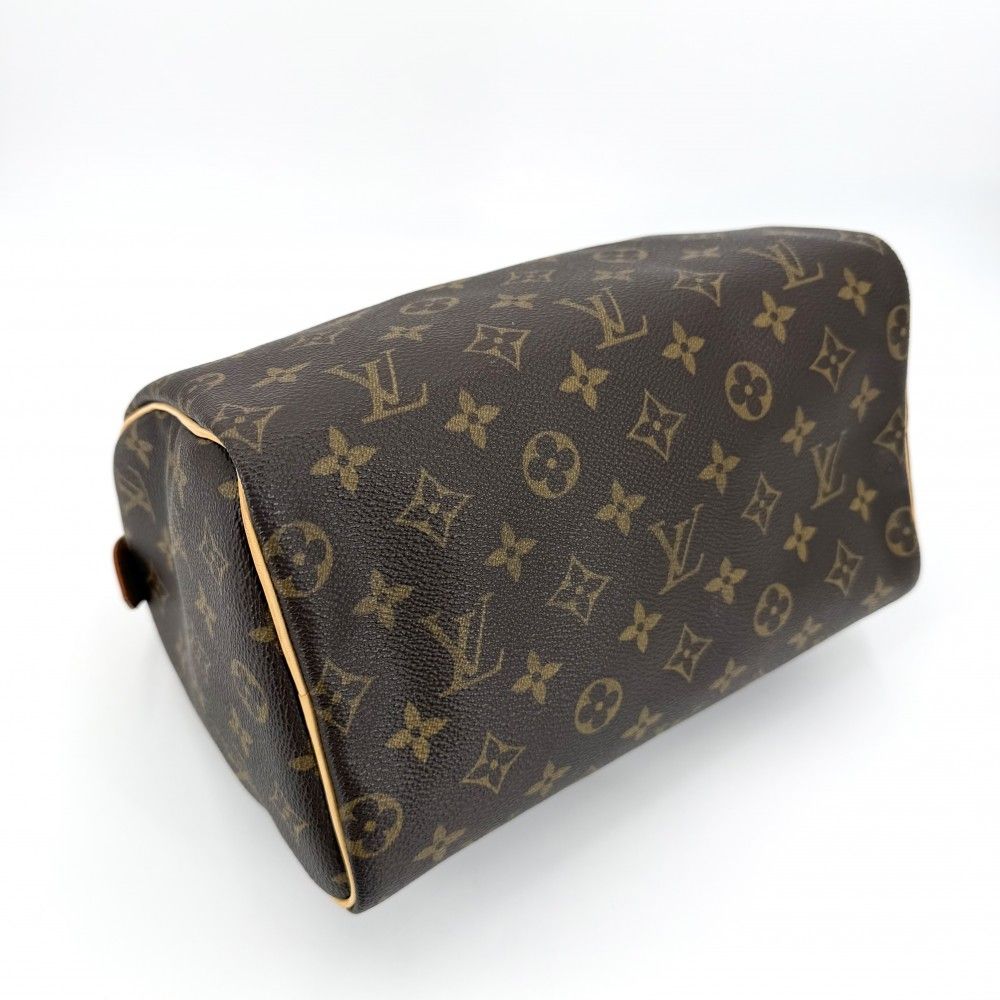 Louis Vuitton Monogram Speedy 25 Mini Boston Bag Brown Gold — view 3