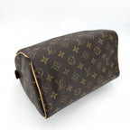 Louis Vuitton Monogram Speedy 25 Mini Boston Bag Brown Gold — view 3