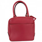 Louis Vuitton 2-Way Square Shoulder Bag Crossbody Taurillon Leather Red Silver — view 2