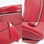 Louis Vuitton 2-Way Square Shoulder Bag Crossbody Taurillon Leather Red Silver — view 7