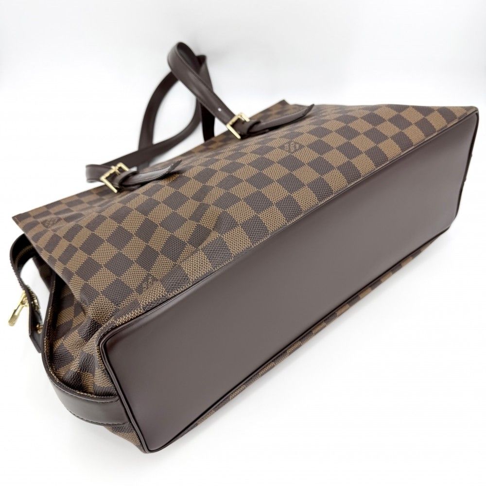 Louis Vuitton Tote Damier Chelsea Handbag Shoulder Brown Gold — view 3