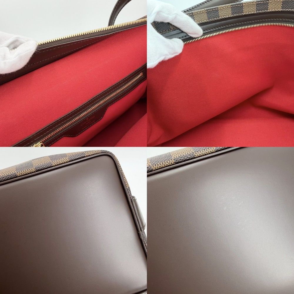 Louis Vuitton Tote Damier Chelsea Handbag Shoulder Brown Gold — view 6