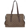 Louis Vuitton Tote Damier Chelsea Handbag Shoulder Brown Gold