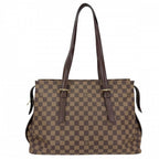Louis Vuitton Tote Damier Chelsea Handbag Shoulder Brown Gold