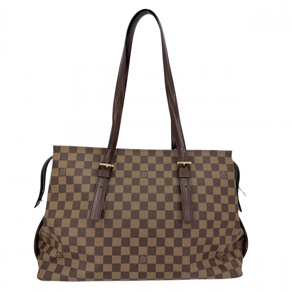 Louis Vuitton Tote Damier Chelsea Handbag Shoulder Brown Gold — view 2