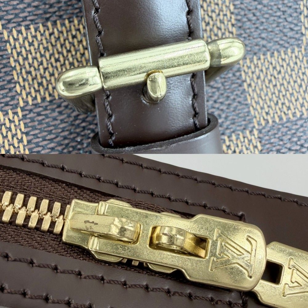 Louis Vuitton Tote Damier Chelsea Handbag Shoulder Brown Gold — view 9