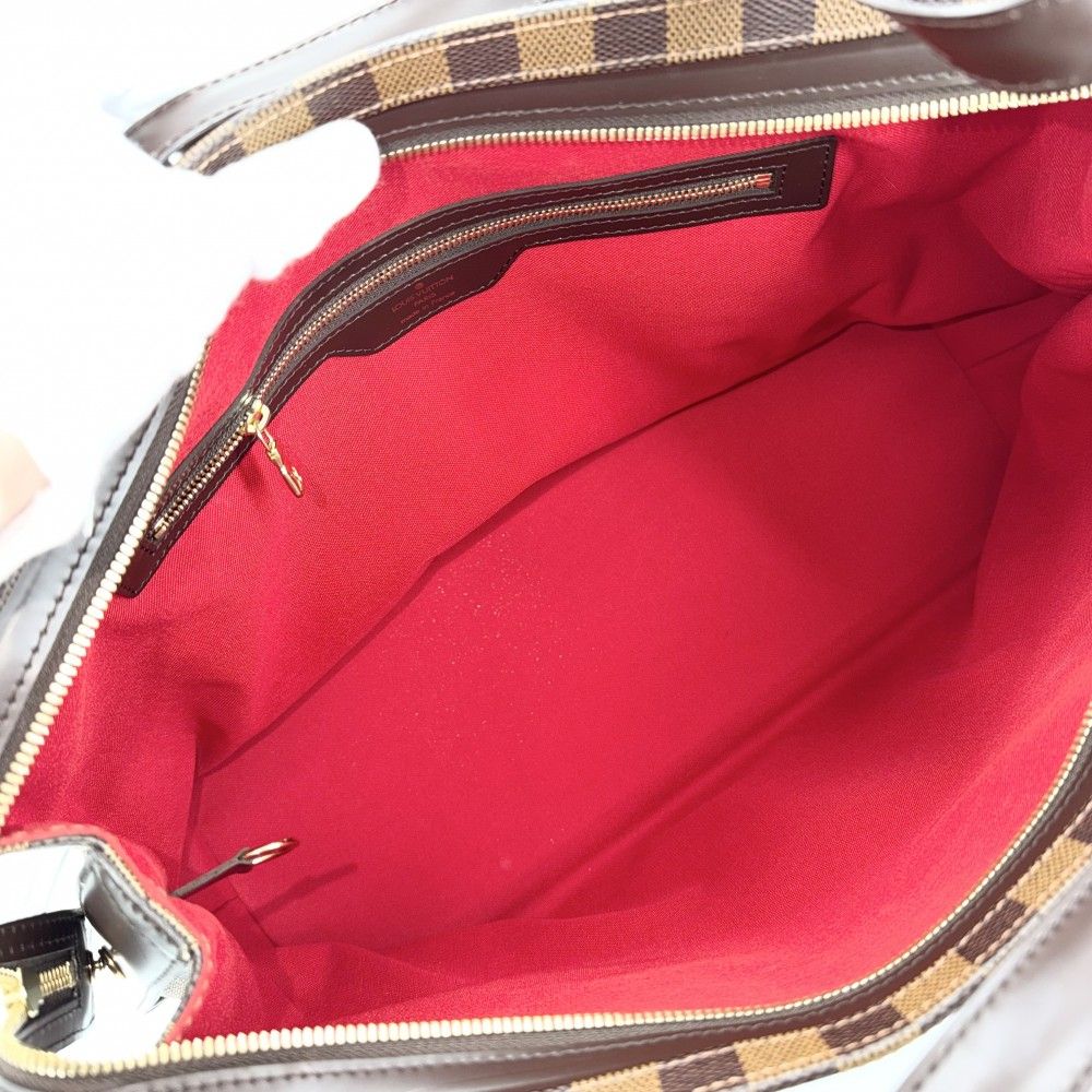 Louis Vuitton Tote Damier Chelsea Handbag Shoulder Brown Gold — view 4