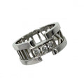 Tiffany & Co Ring Atlas Open Heart 18k WG White Gold Diamond