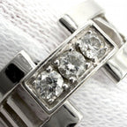 Tiffany & Co Ring Atlas Open Heart 18k WG White Gold Diamond