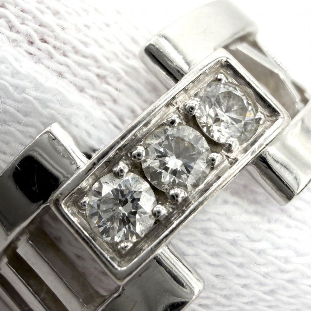 Tiffany & Co Ring Atlas Open Heart 18k WG White Gold Diamond
