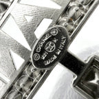Chanel Brooch Emblem CC Logo Rhinestone 21k Silver — view 4