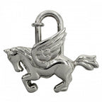 Hermes Key Holder Cadena Charm Pegasus Silver