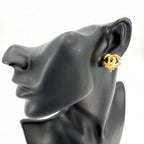 Chanel Earrings CC Logo Vintage Gold Plated — view 2