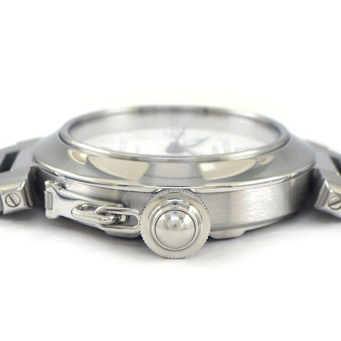 Cartier Watch Pasha C White Dial Date Luminous Index Hands SS Automatic Winding — view 2