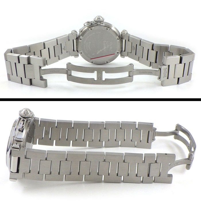 Cartier Watch Pasha C White Dial Date Luminous Index Hands SS Automatic Winding — view 3