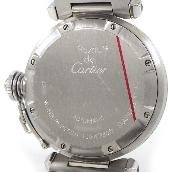 Cartier Watch Pasha C White Dial Date Luminous Index Hands SS Automatic Winding — view 4