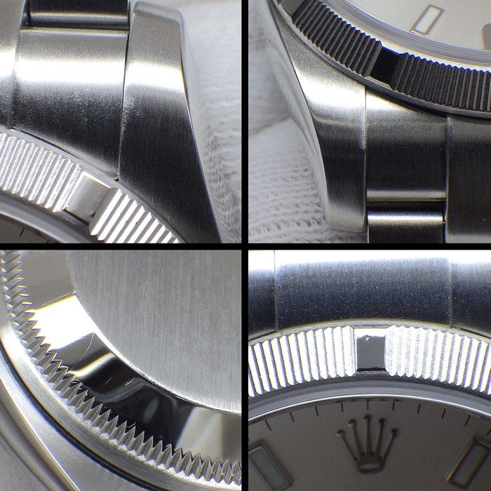 Rolex Watch Air King No Roulett Sunray Silver Dial Luminous Index Hand SS — view 7