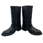 Chanel Engineer Boots Quilted Leather Side CC Logo Black — view 4
