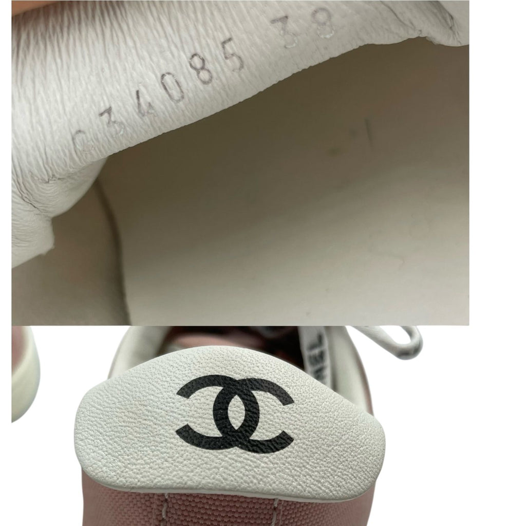 Chanel Low Cut Sneakers CC Logo Canvas Pink — view 8