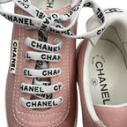 Chanel Low Cut Sneakers CC Logo Canvas Pink — view 7