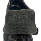 Chanel Sneakers Leather CC Logo Low Cut Black Suede Junk — view 7