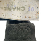 Chanel Sneakers Leather CC Logo Low Cut Black Suede Junk — view 8