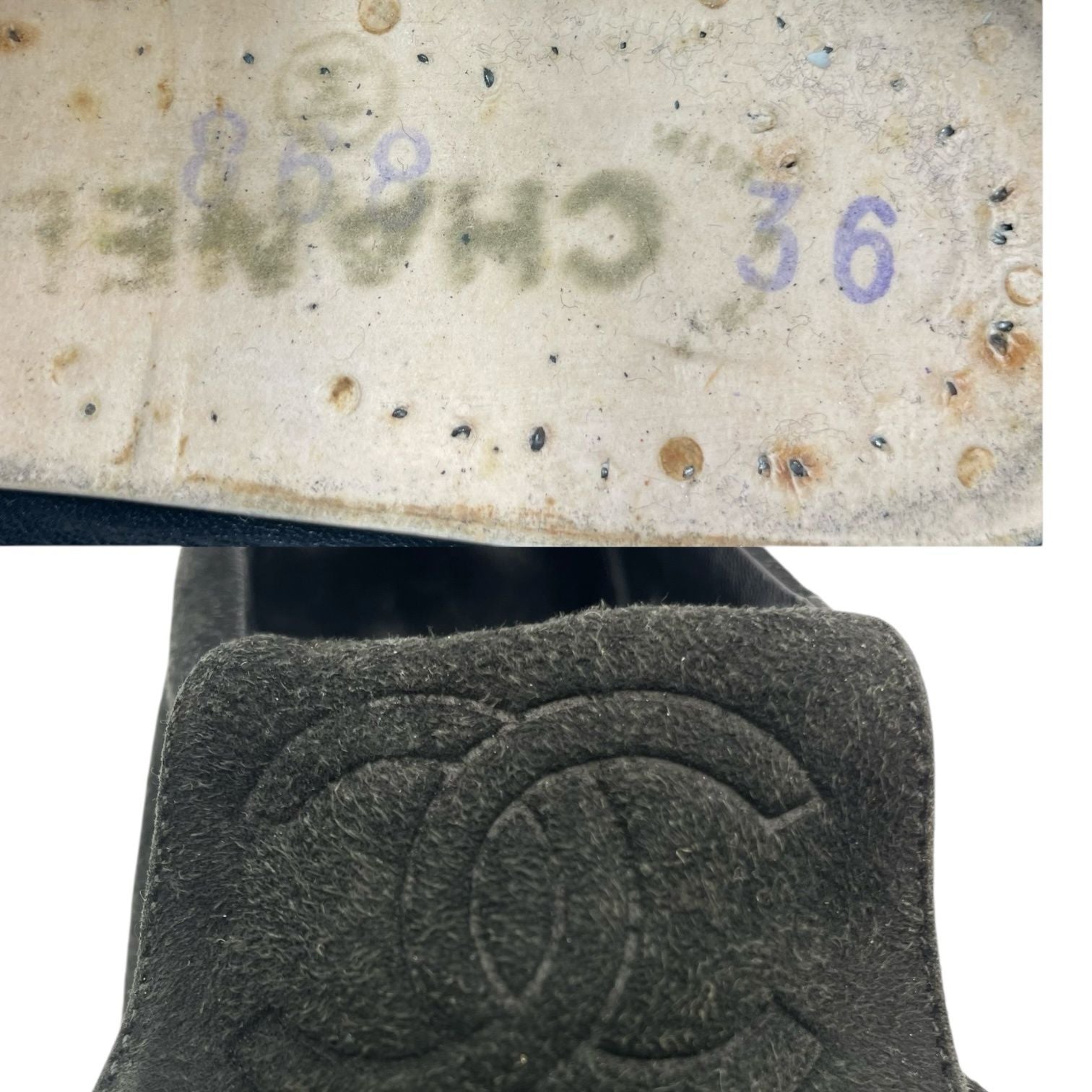 Chanel Sneakers Leather CC Logo Low Cut Black Suede Junk — view 8