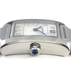 Cartier Watch Tank Francaise SM 11 Points Diamond Index Square Guilloche Silver — view 2