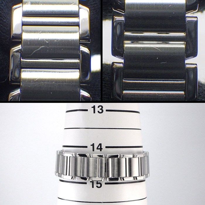 Cartier Watch Tank Francaise SM 11 Points Diamond Index Square Guilloche Silver — view 9