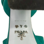 Prada Sandals Green Platform Strap Initial — view 7