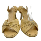 Chanel Sandals Leather CC Logo Beige — view 5