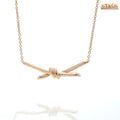 Tiffany & Co Knot Necklace 18k Pink Gold Polished 12058