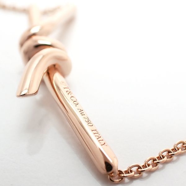 Tiffany & Co Knot Necklace 18k Pink Gold Polished 12058 — view 6