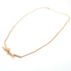 Tiffany & Co Knot Necklace 18k Pink Gold Polished 12058 — view 2
