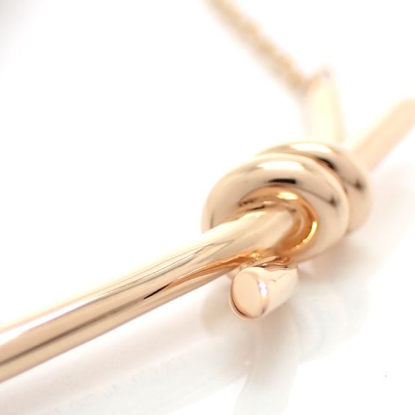Tiffany & Co Knot Necklace 18k Pink Gold Polished 12058 — view 5