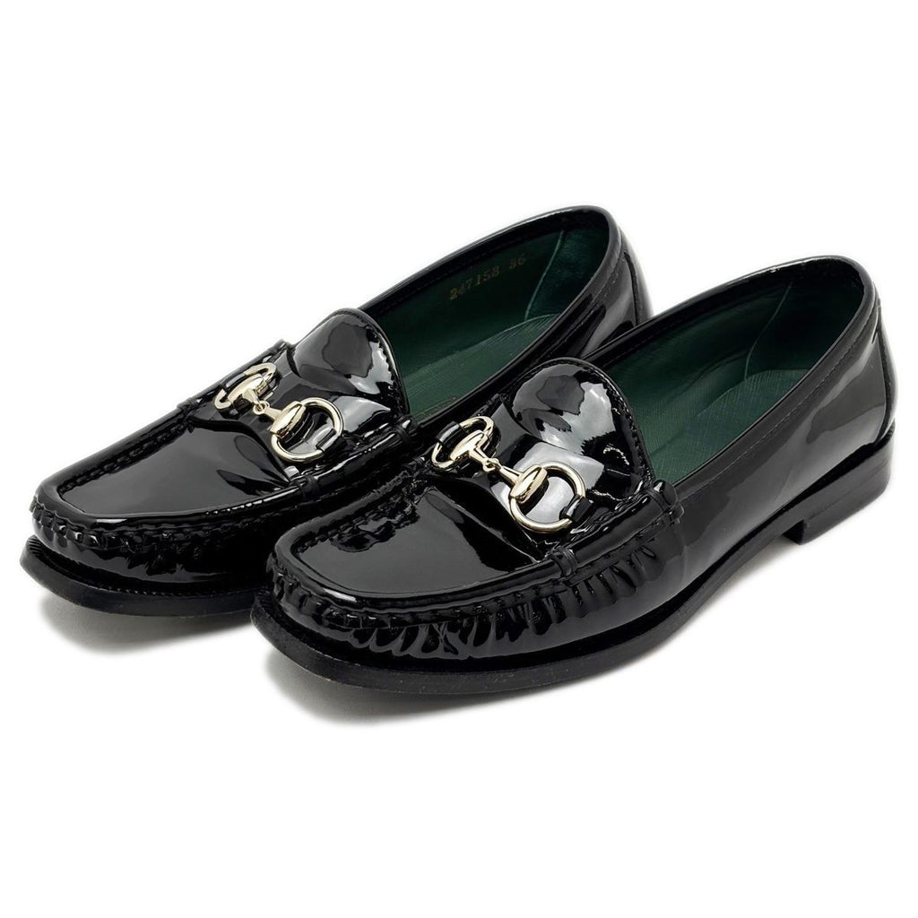 Gucci Loafers Horsebit Patent Leather Black