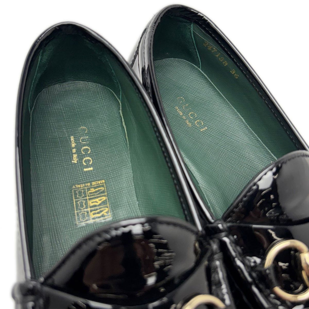 Gucci Loafers Horsebit Patent Leather Black — view 7