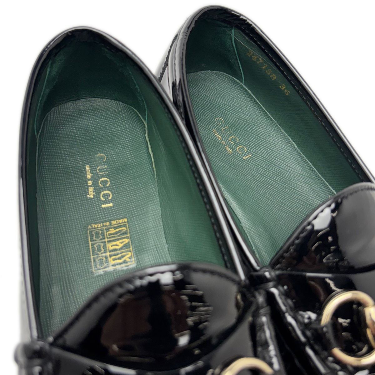 Gucci Loafers Horsebit Patent Leather Black — view 7