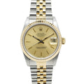 Rolex Datejust Champagne No SS YG Watch Automatic Winding