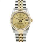 Rolex Datejust Champagne No SS YG Watch Automatic Winding